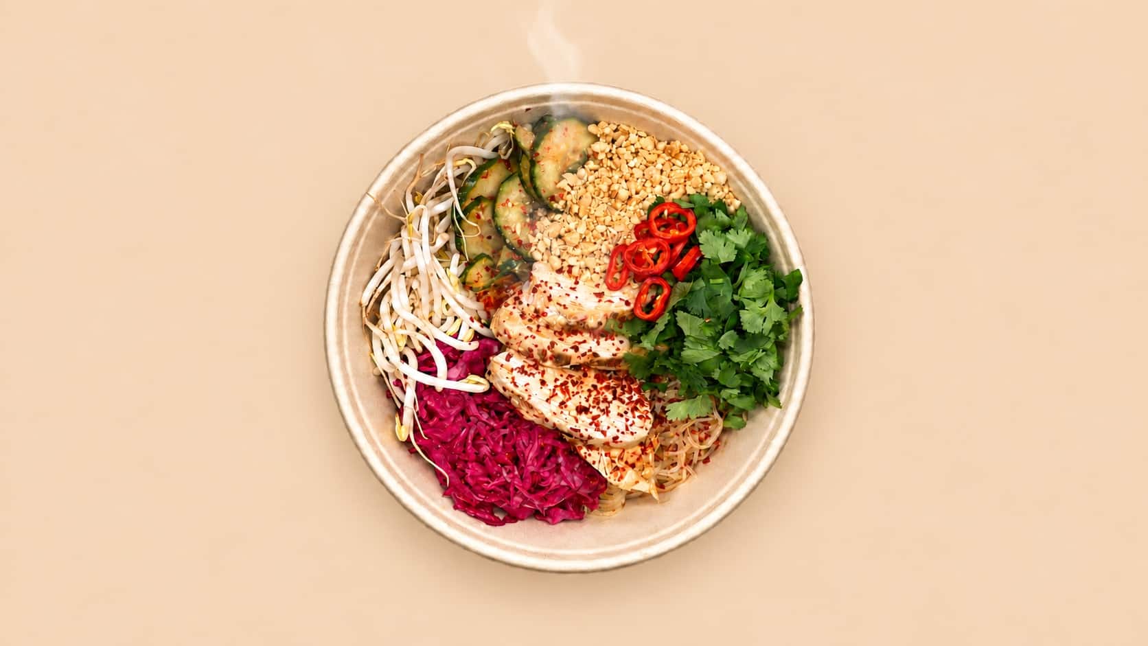 Chicken chili bowl med lätt ånga